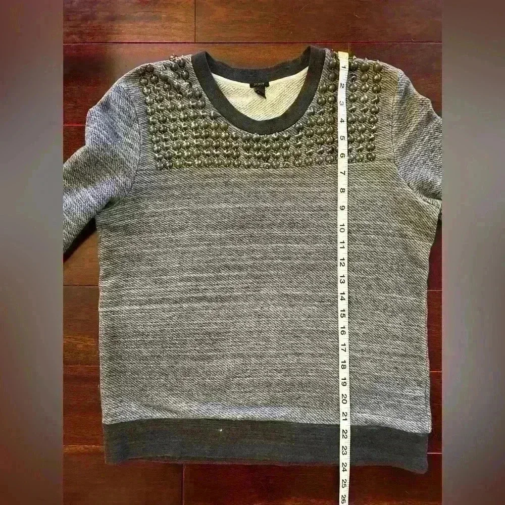 J Crew women’s studded sweatshirt size M - Picture 4 of 7